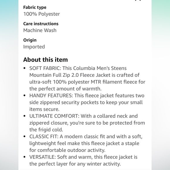 Men’s Columbia Granite Mountain Orange Fleece Jacket - Picture 6 of 8